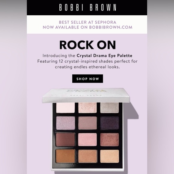 NEW Bobbi Brown Crystal Drama Eyeshadow Palette - Limited Edition Makeup - Picture 15 of 16